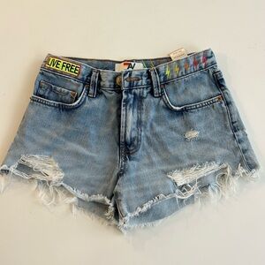 Aviator Nation Distressed Denim Shorts 25